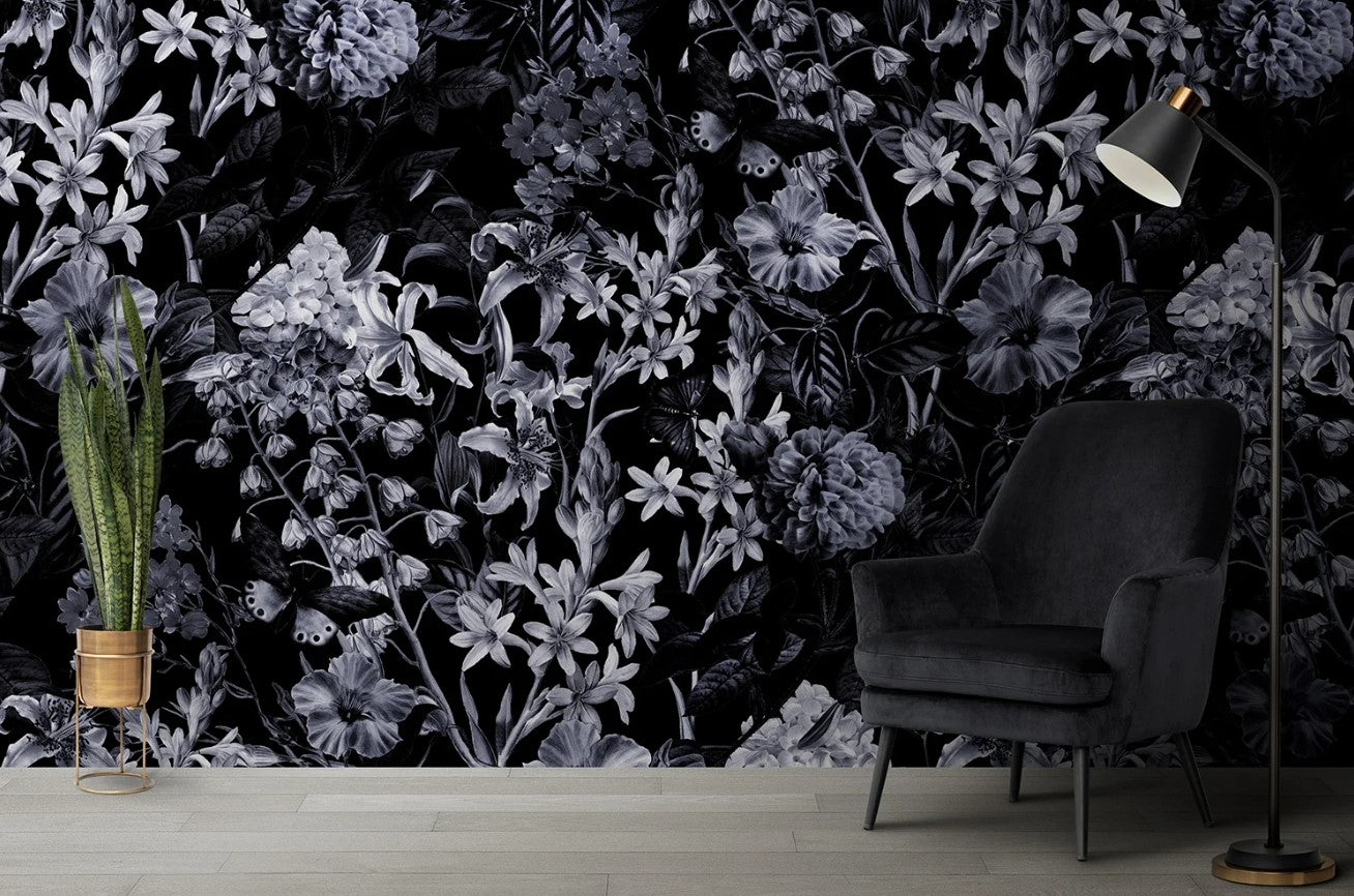 Mural Flores Oscuras - MT467