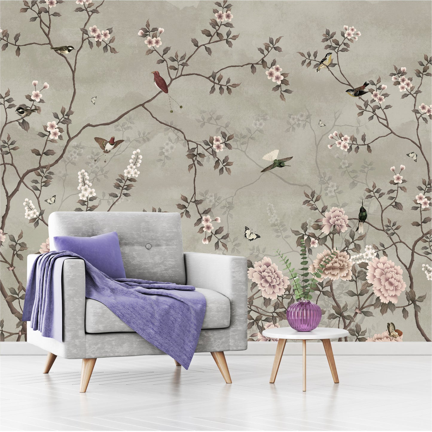 Mural Tropical Campestre Floral - MT309