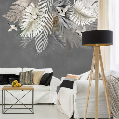 Mural Hojas de Palma con Aves - MT233