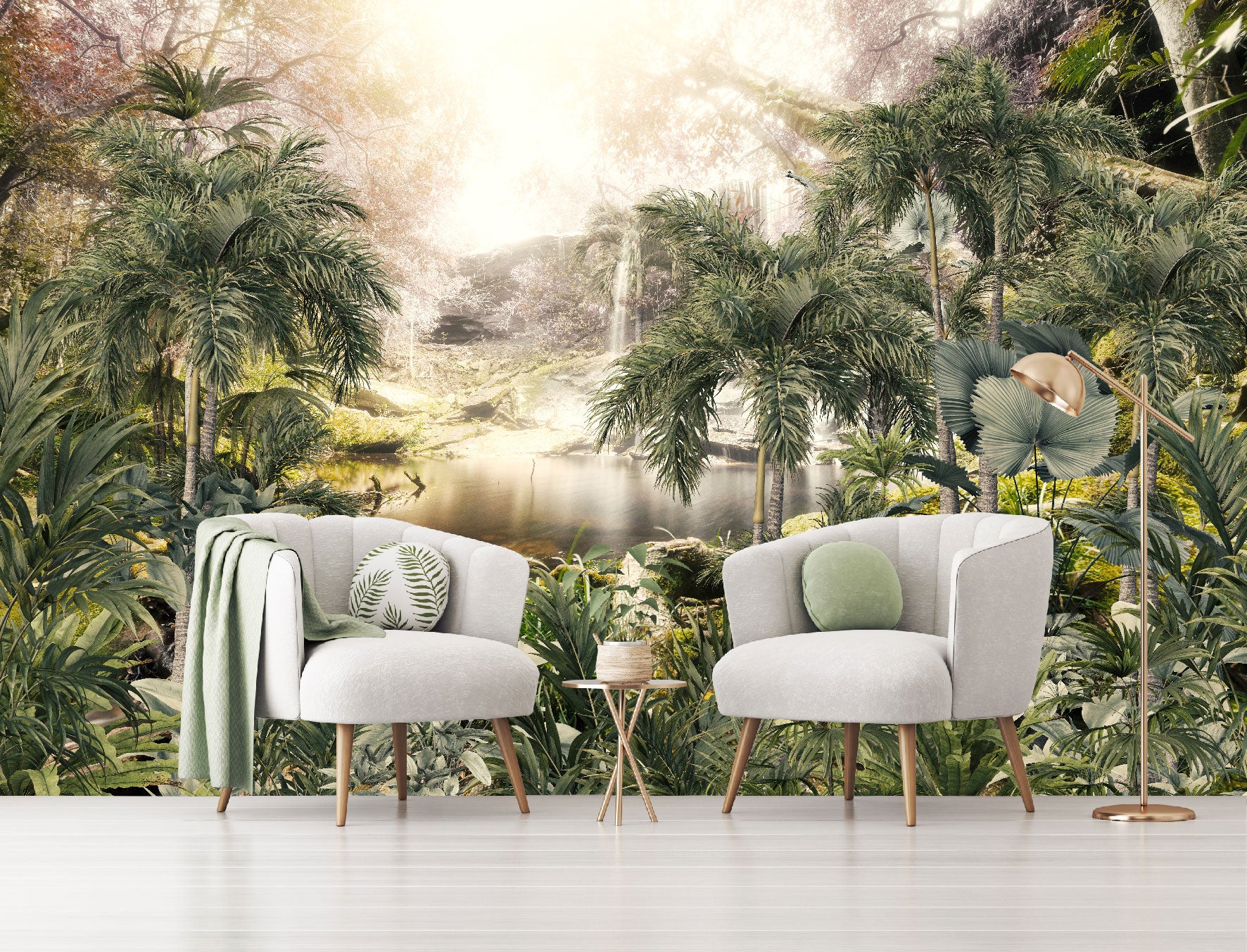 Mural Bosque Tropical con Lago - MT144
