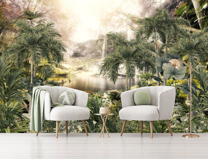 Mural Bosque Tropical con Lago - MT144