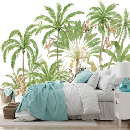 Mural Jungla Tropical con Animales - MT485