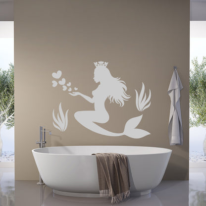 Vinilo Decorativo Sirena con Corona - VDC036
