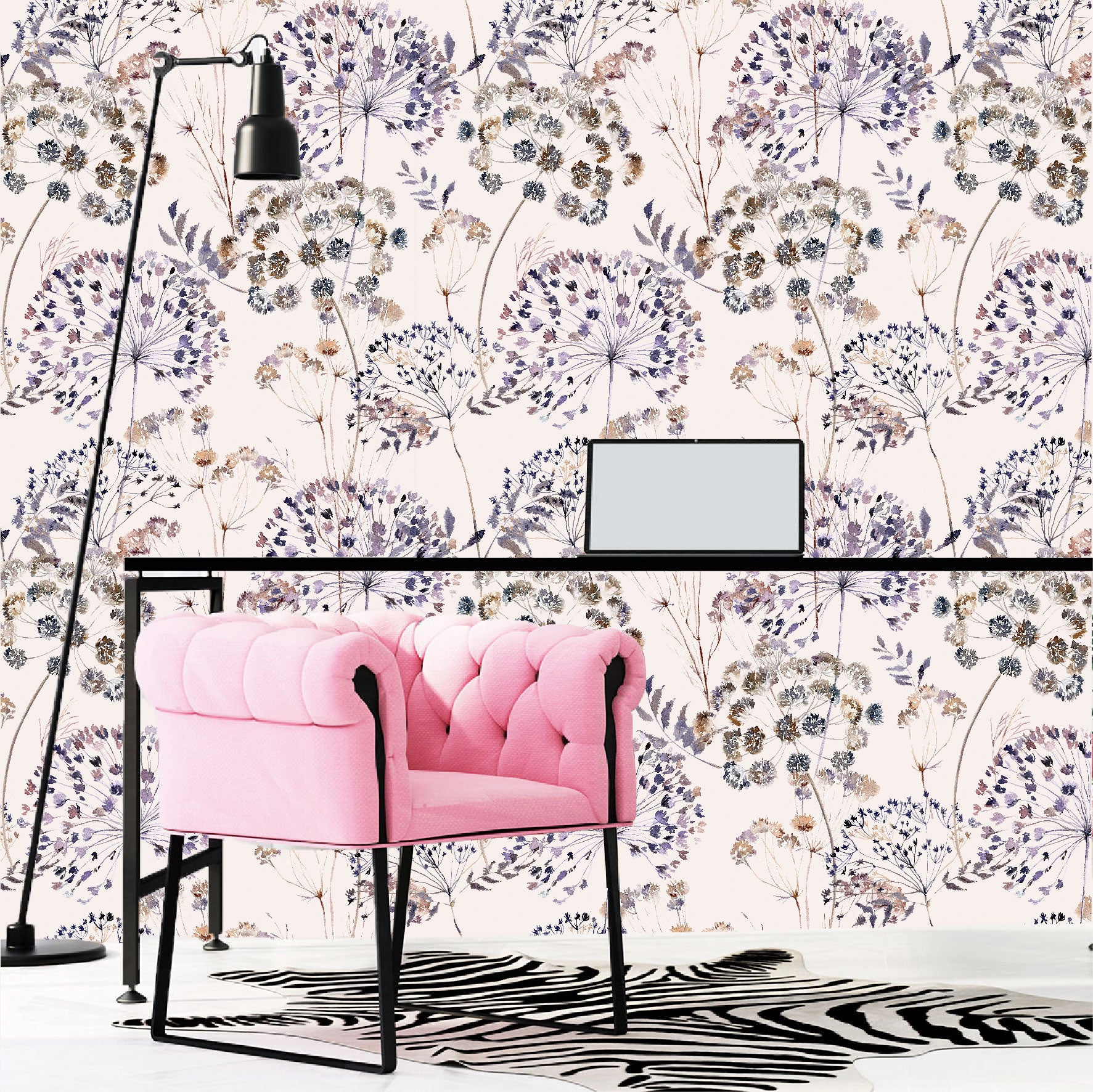 Mural Mate Flores Estilo Boho - MT425