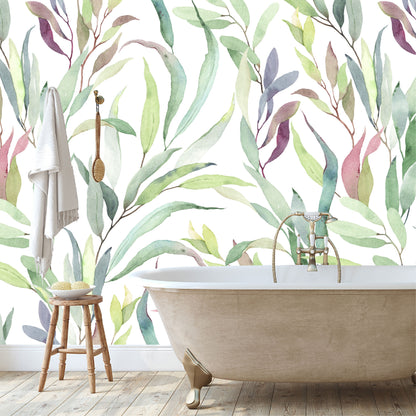 Mural Tropical Hojas Coloridas - MT187