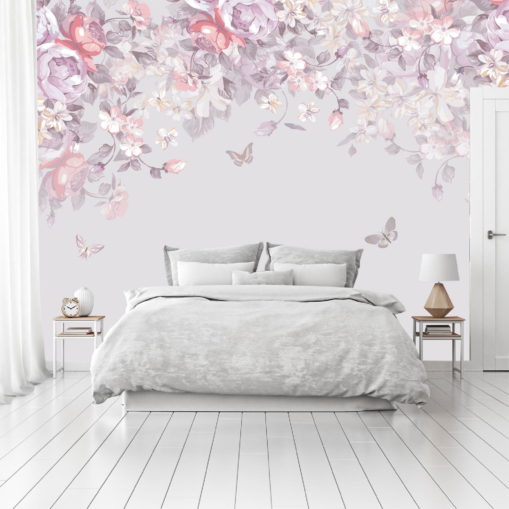 Mural Guirnalda de Peonias - MT480