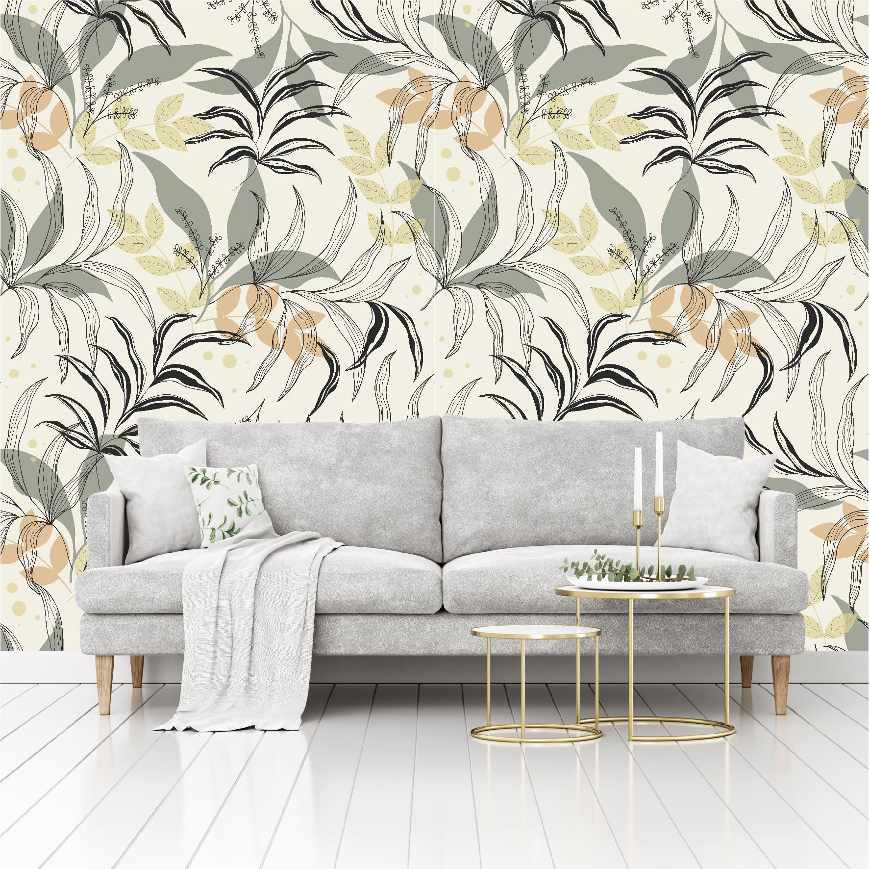 Mural Hojas Tropicales - MT377