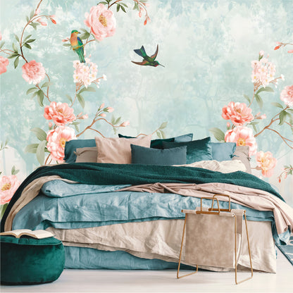 Mural enredadera de peonias - MT368