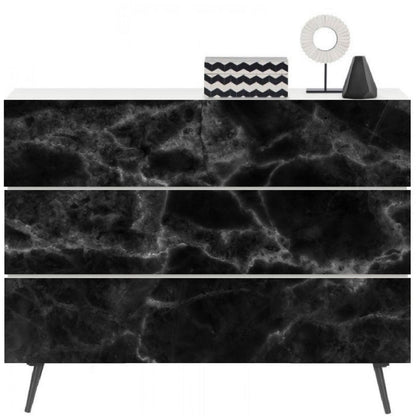 Vinilo Autoadhesivo Simil Marmol Negro - MM002