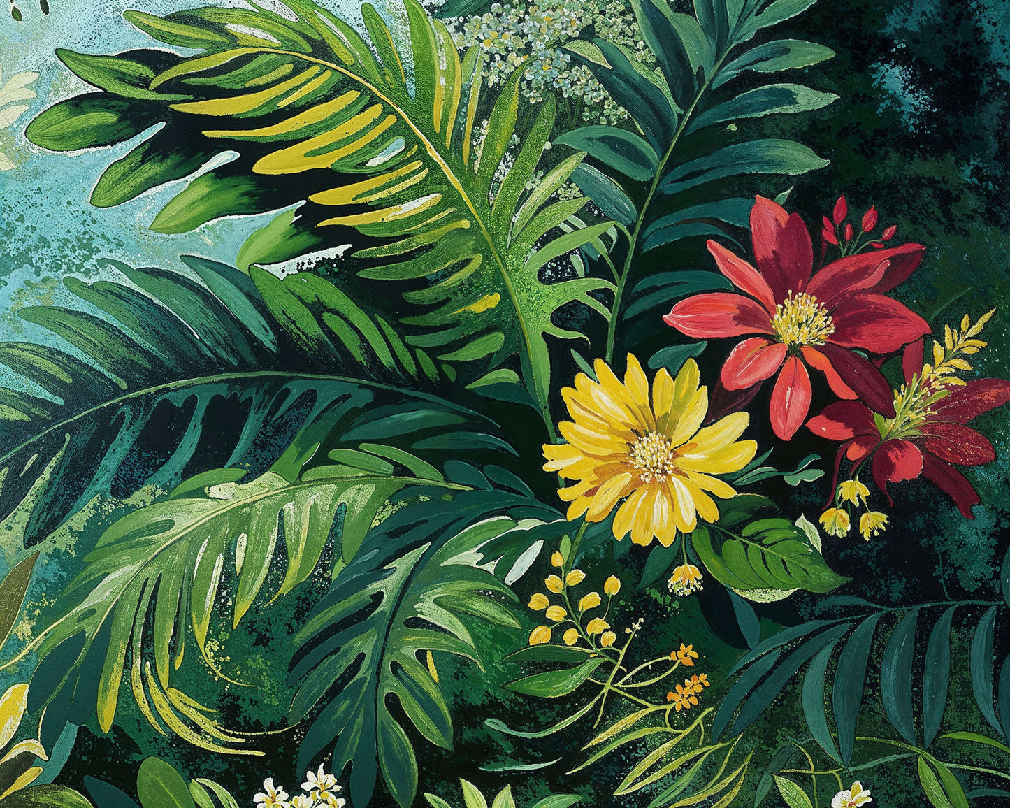 Mural Tropical Jungla Vibrante - MT555