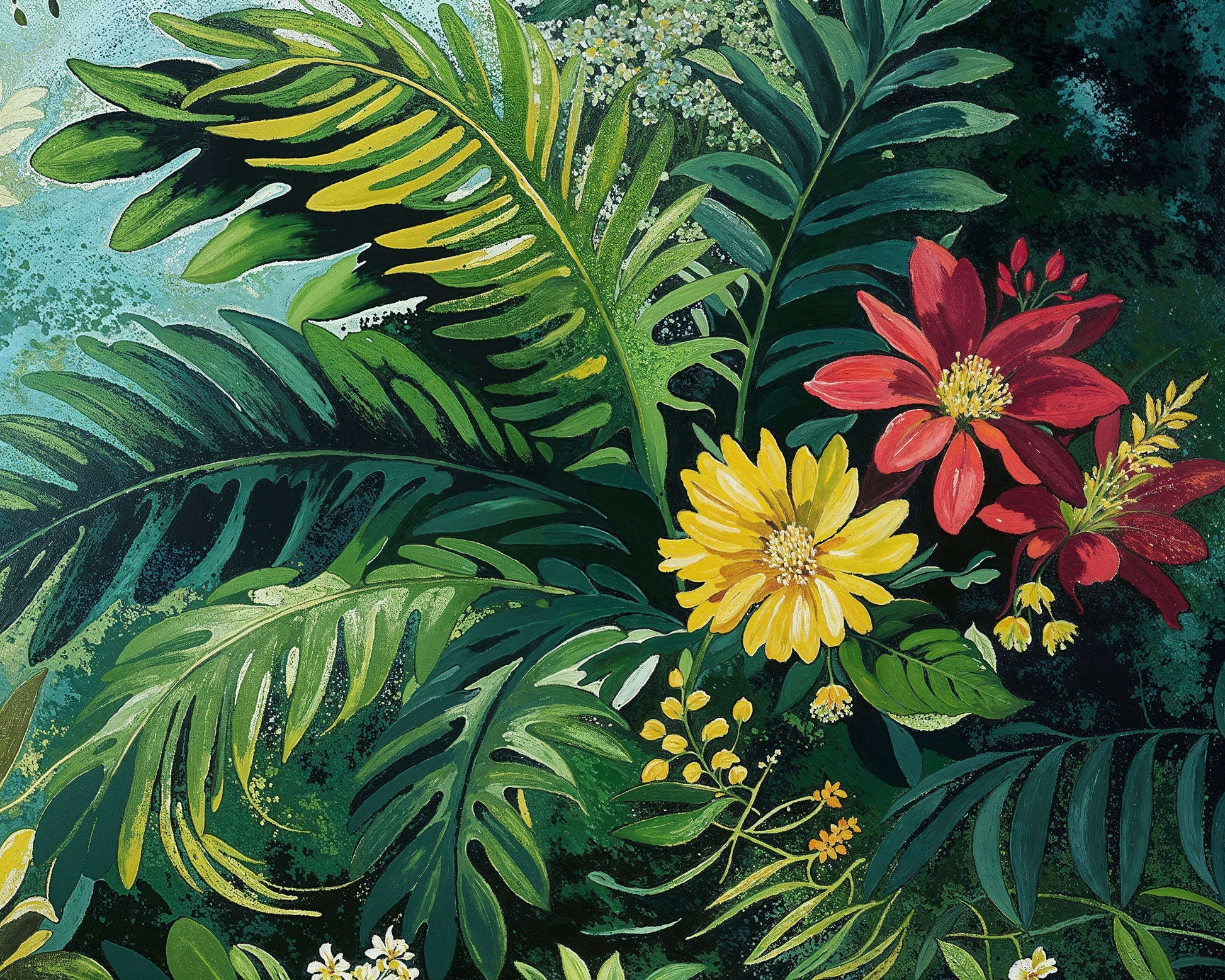 Mural Tropical Jungla Vibrante - MT555