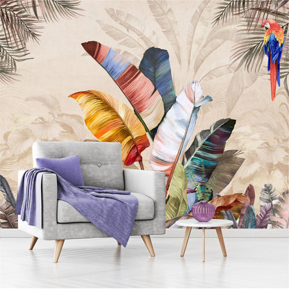 Mural Plumas Tropicales Multicolor - MT409