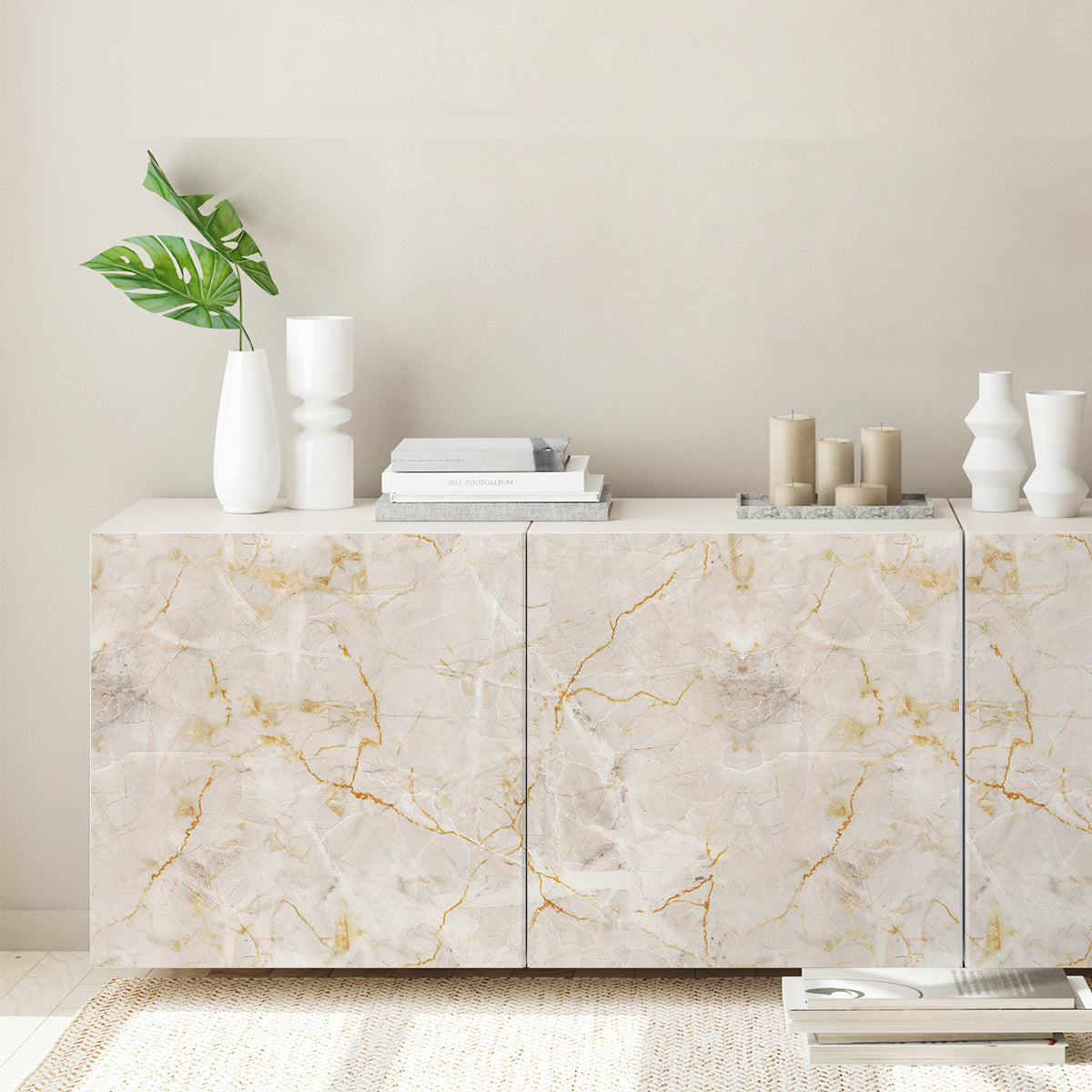 Vinilo Autoadhesivo Simil Marmol - 100x100cm - MM3282