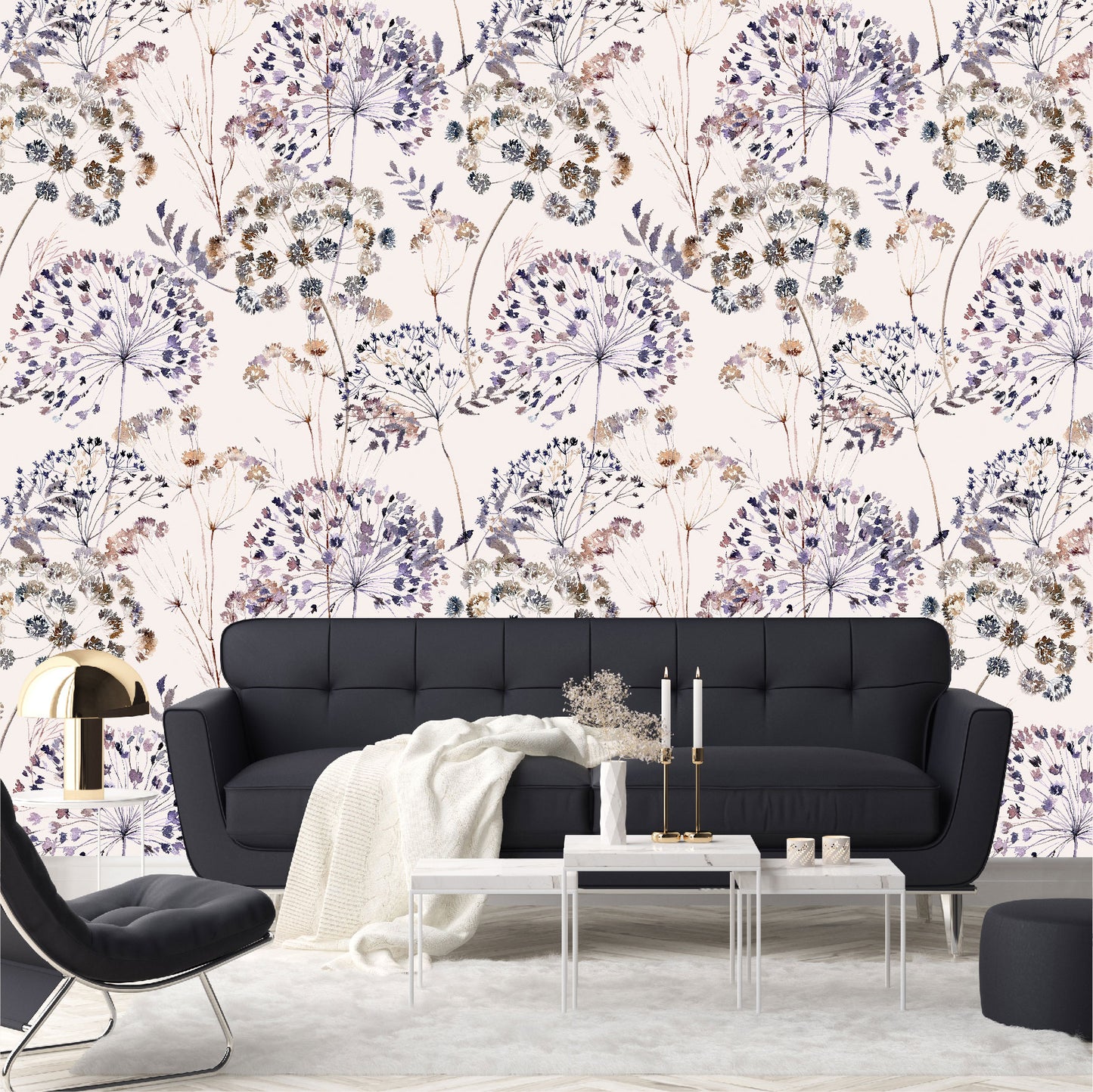 Mural Mate Flores Estilo Boho - MT425