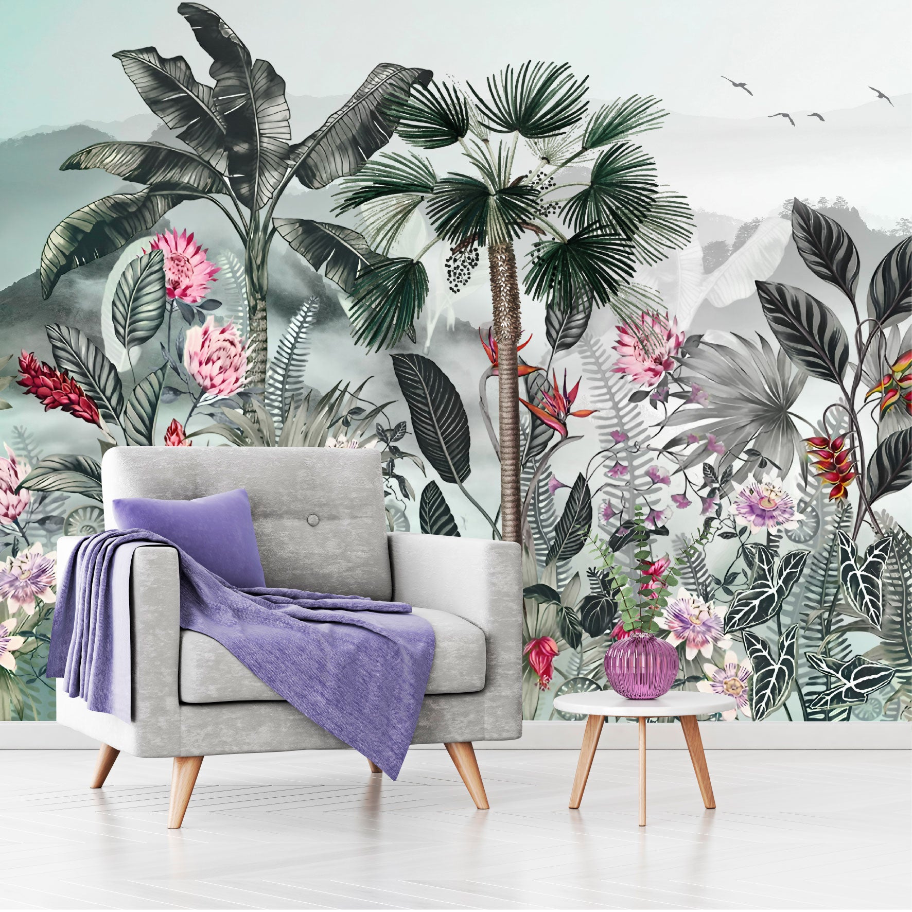 Mural Tropical Jungla Exótica  - MT580
