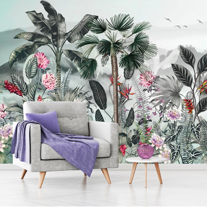 Mural Tropical Jungla Exótica  - MT580