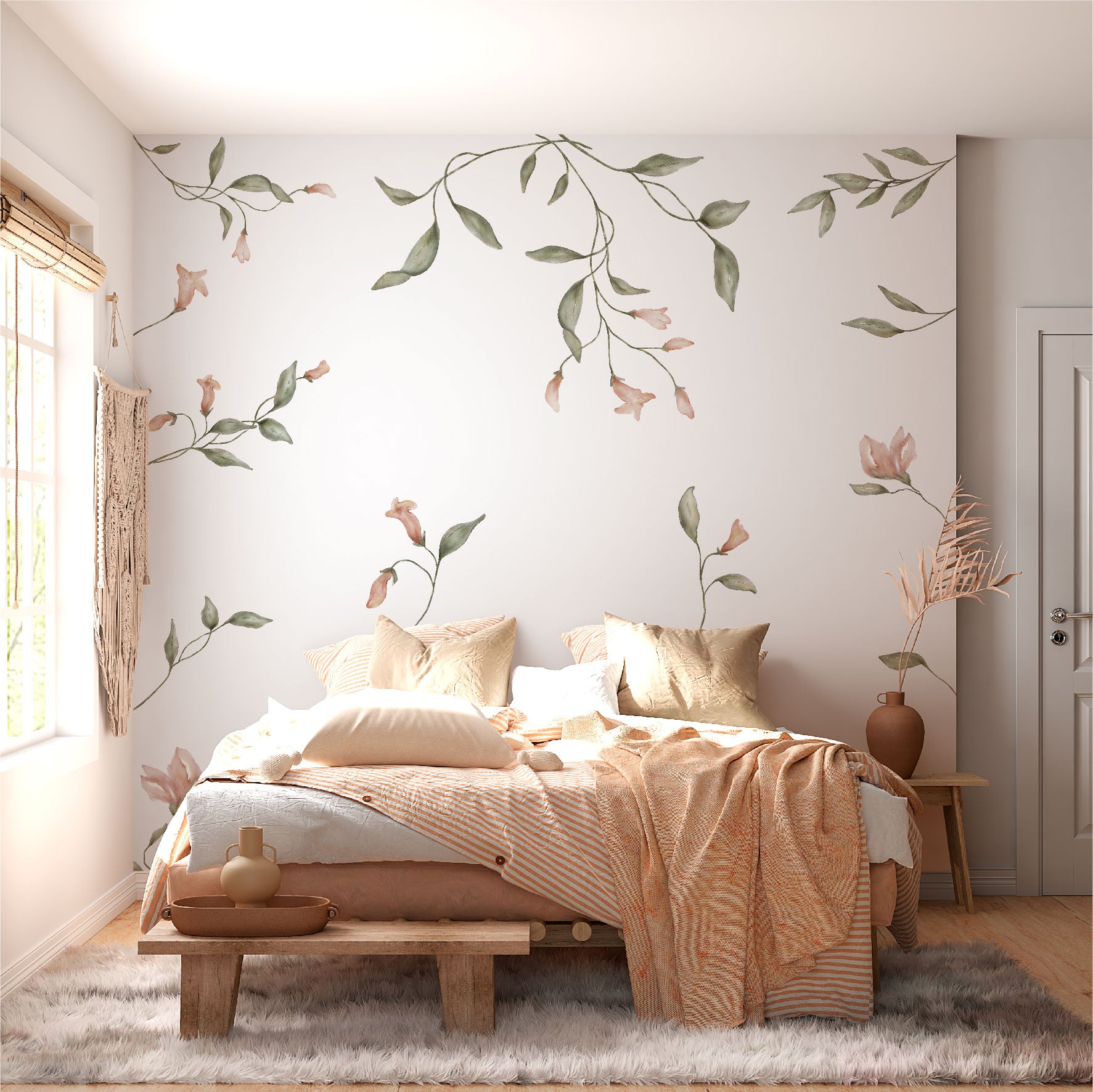 Mural Flores Acuareladas  - MT442