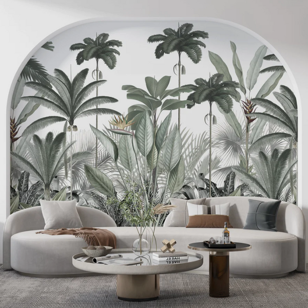 Mural palmeras y hojas tropicales - MT390