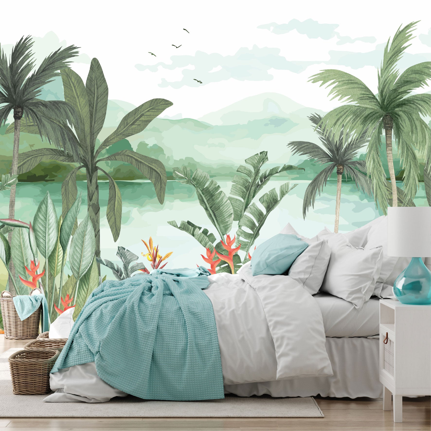 Mural Jungla Tropical Acuarelada - MT573