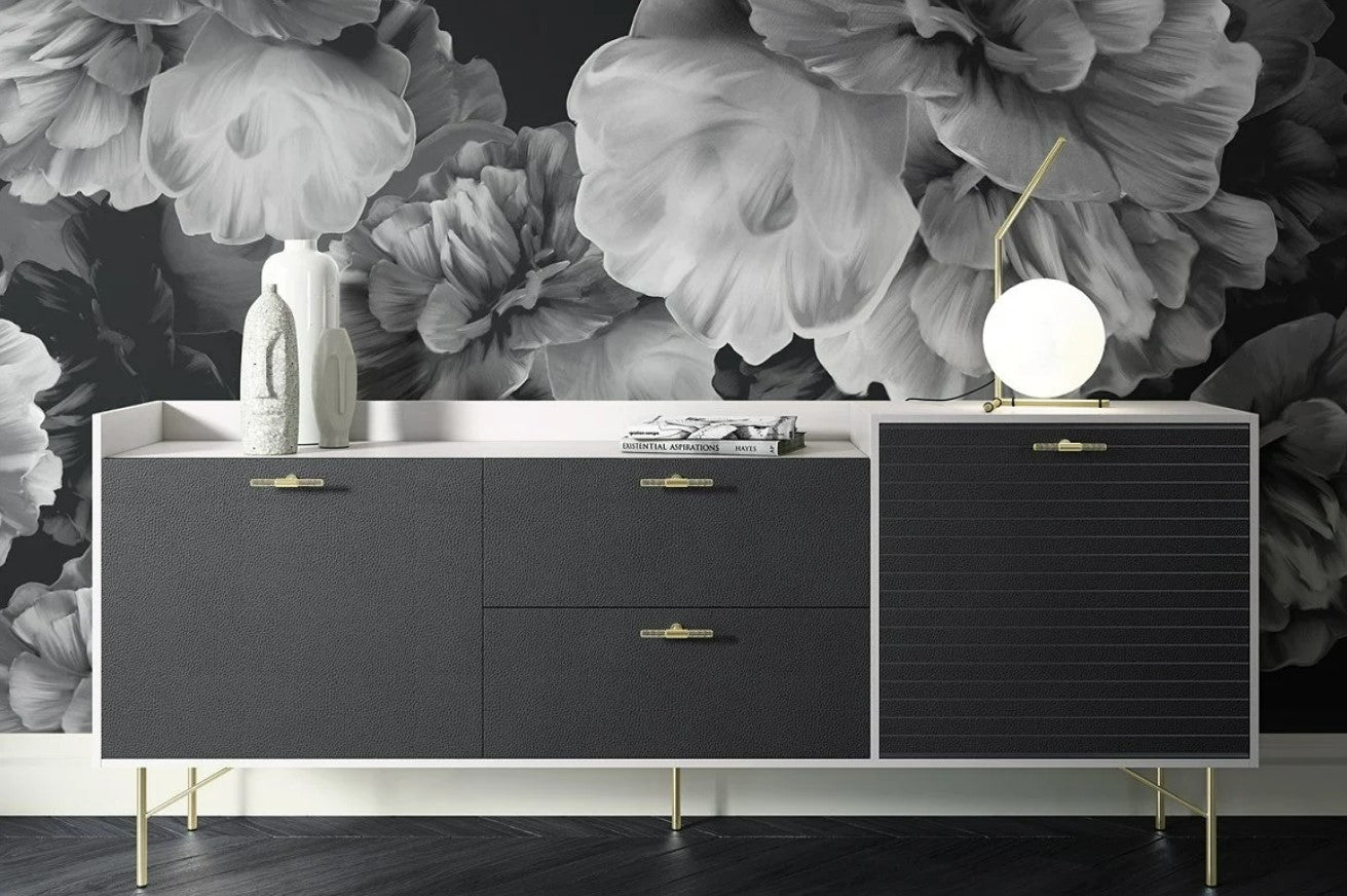 Mural Mate Black Peonies - MT450