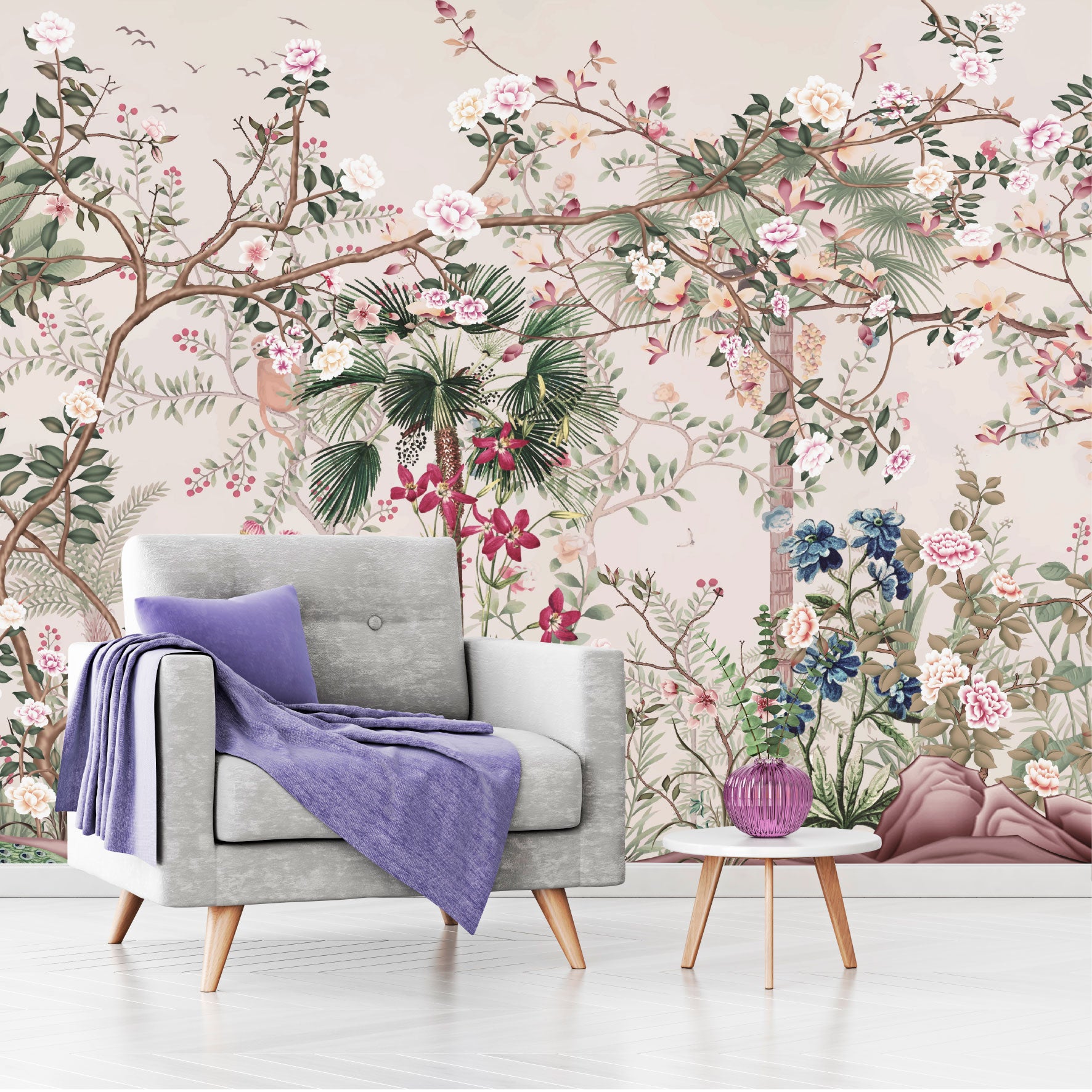 Mural Jardín Tropical con Flores Silvestres - MT570