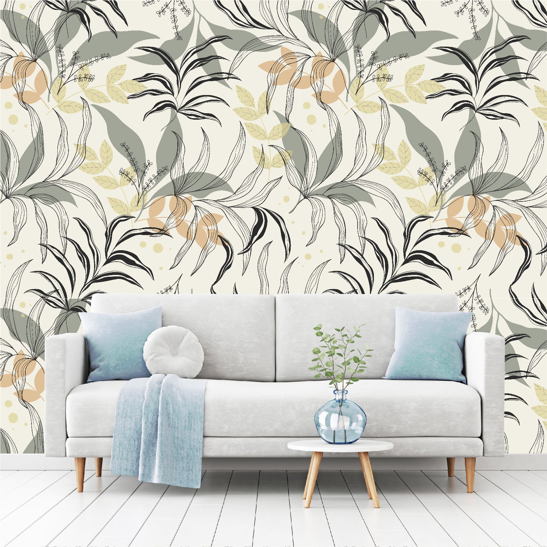 Mural Hojas Tropicales - MT377