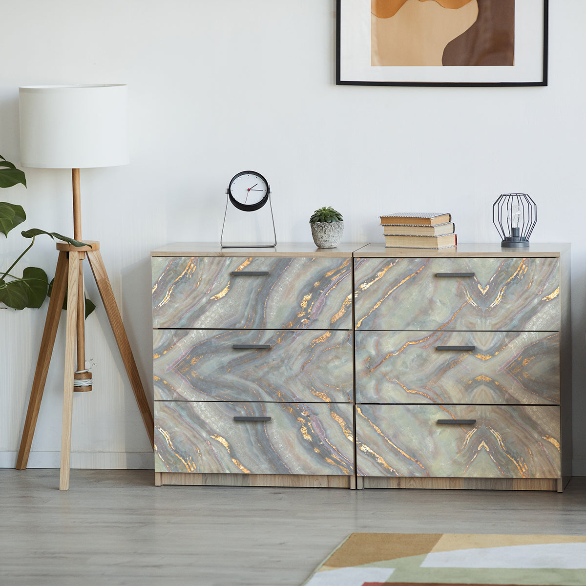 Vinilo Autoadhesivo Simil Marmol - 100x100cm - MM3312