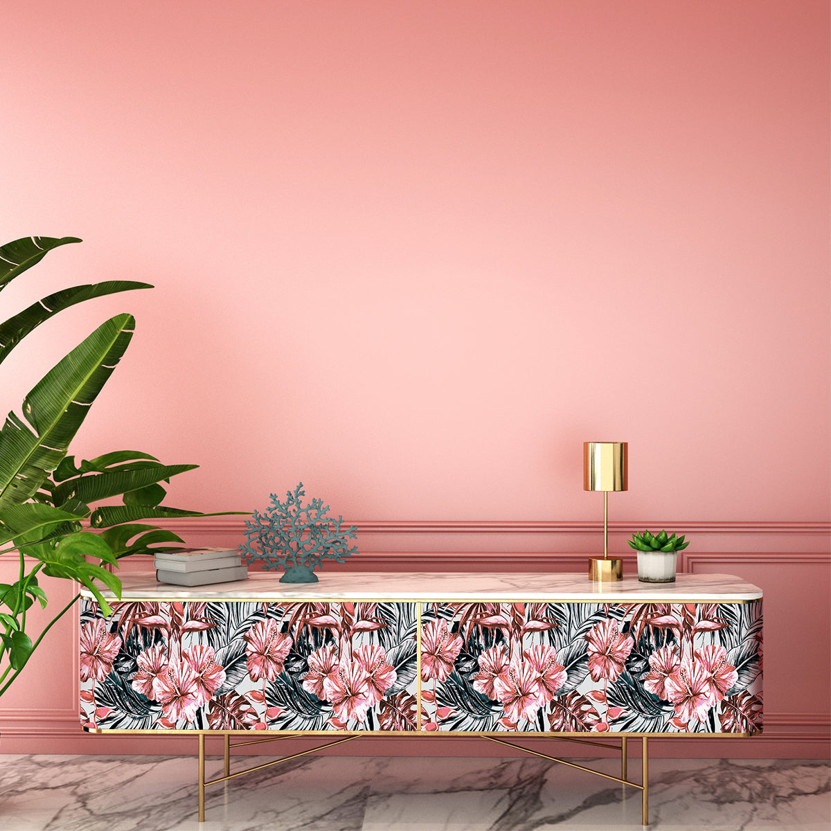 Vinilo Tropical para Muebles Modelo 899