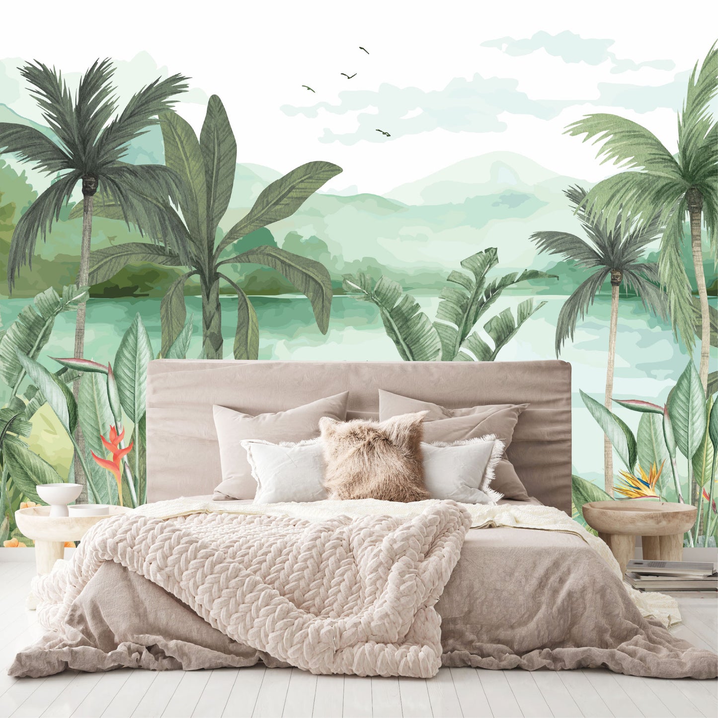 Mural Jungla Tropical Acuarelada - MT573