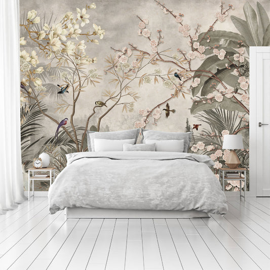 Mural Tropical Jardín Vintage - MT584
