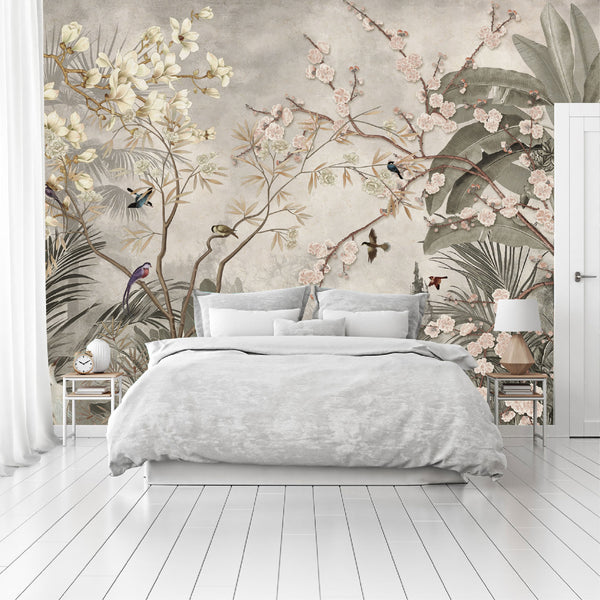 Mural Tropical Jardín Vintage - MT584