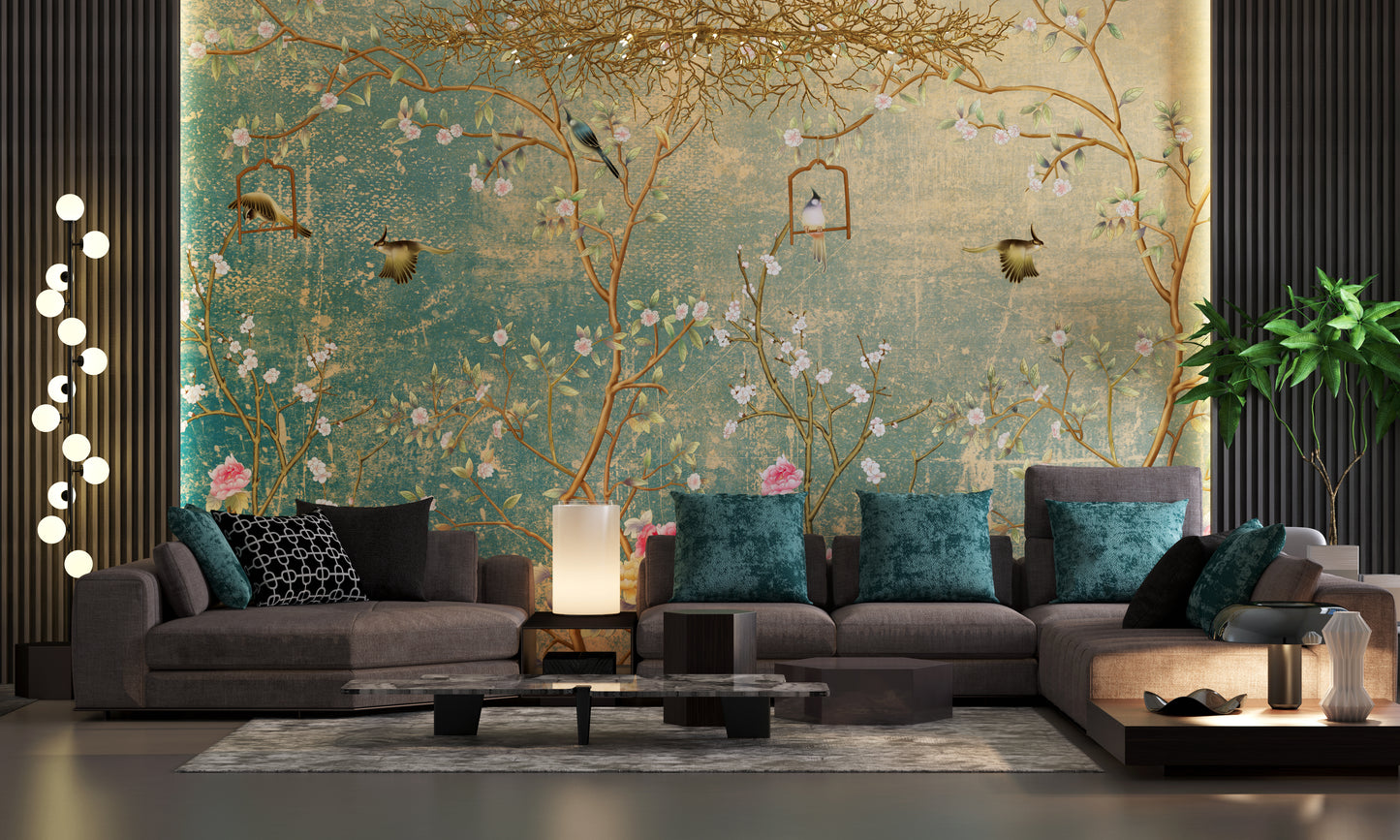 Mural Campestre Inglés Estilo Vintage - MT256
