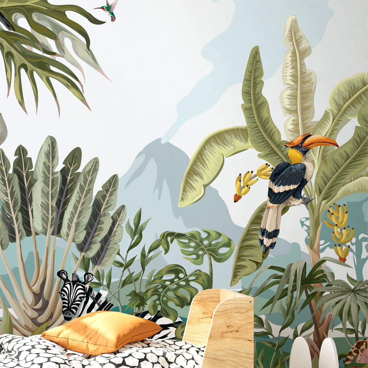 Mural Selva Tropical con Animales - MT133