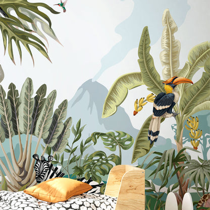 Mural Selva Tropical con Animales - MT133
