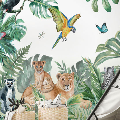 Mural Jungla con Animales del Sabana - MT134