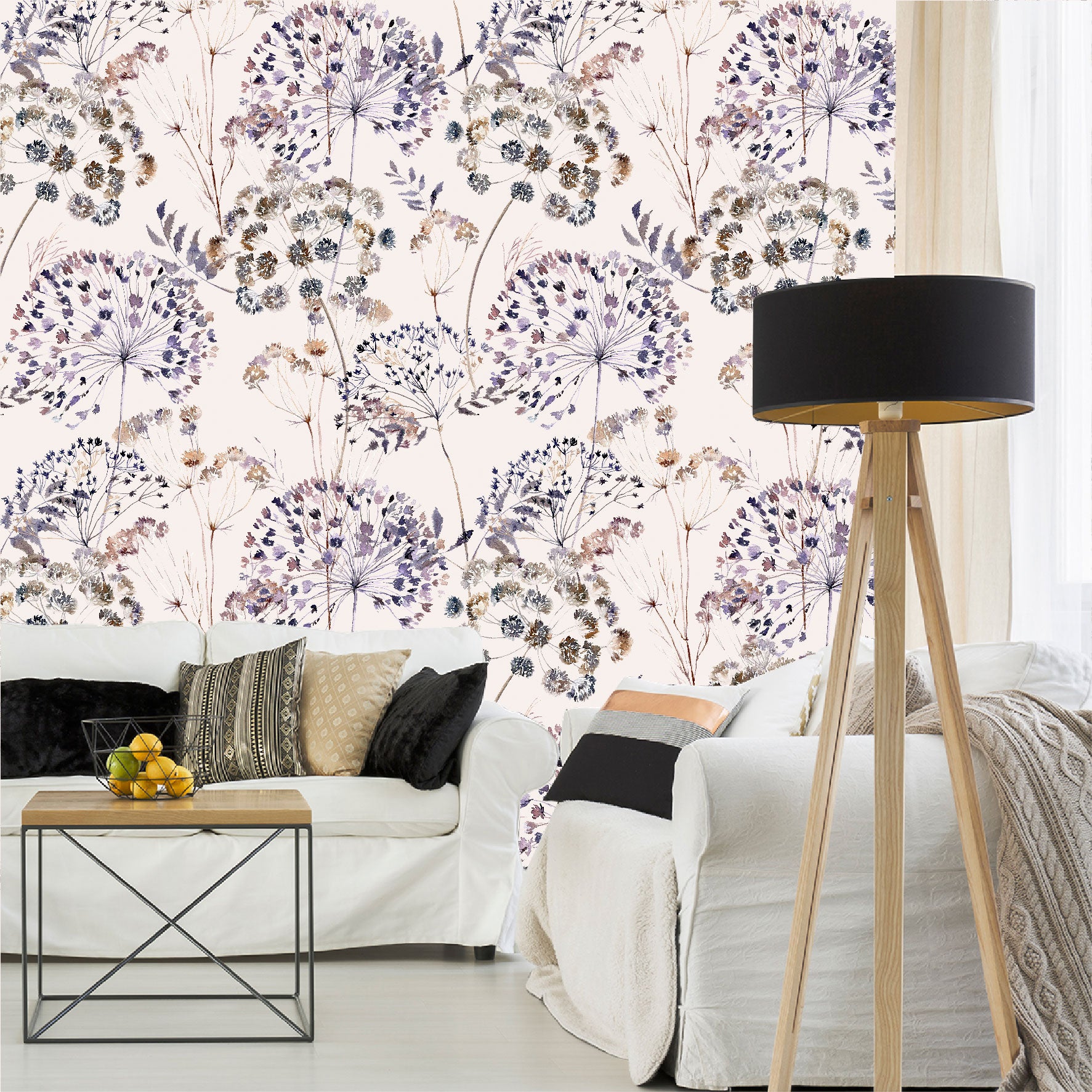 Mural Mate Flores Estilo Boho - MT425