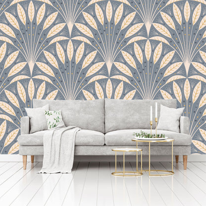 Patrón Hojas Mágicas - MT554 - Gris, Marrón, Beige