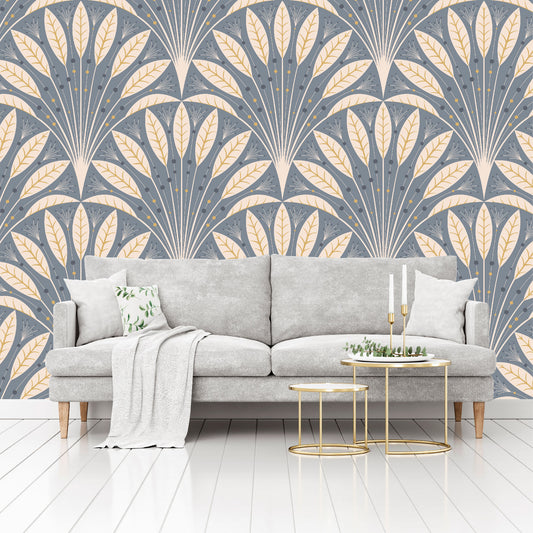 Patrón Hojas Mágicas - MT554 - Gris, Marrón, Beige