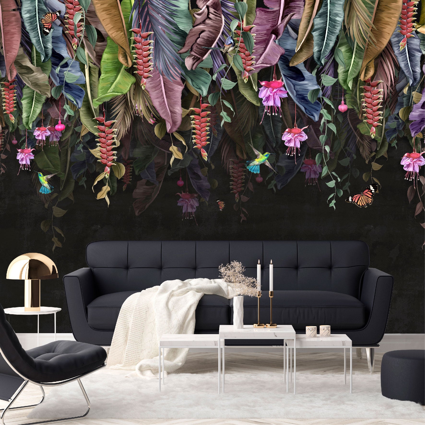 Mural Lluvia de flores tropicales - MT491