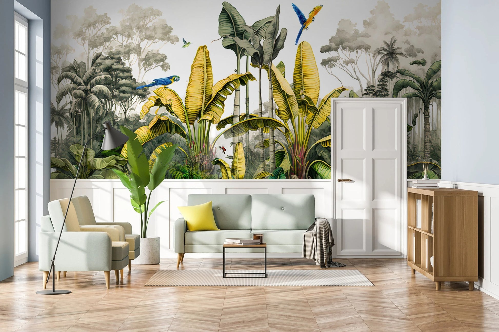 Mural Selva Tropical de Plátanos y Palmeras - MT347