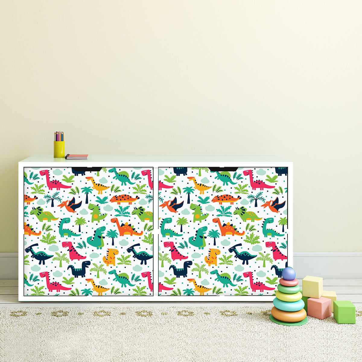 Vinilo para Muebles Dinosaurios Tropicales - MI103