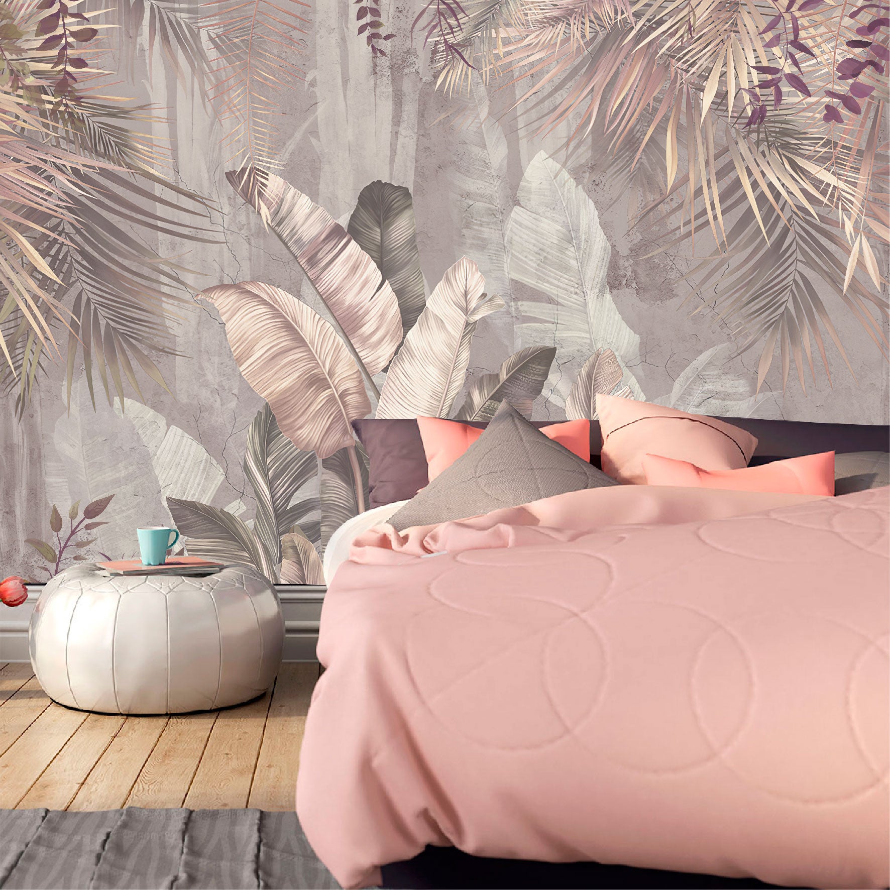 Mural Hojas Tropicales Vintage - MT481