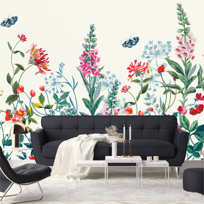 Mural Flores Botanicas Acuareladas - MT404