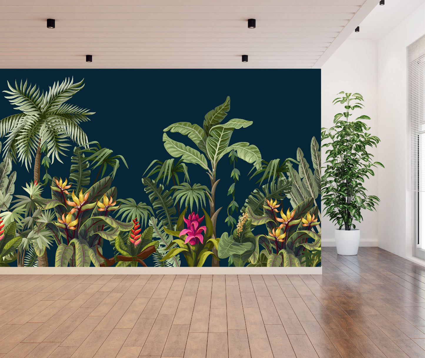 Vinilo Mate Tropical Frontera con Flores 060