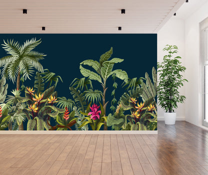 Vinilo Mate Tropical Frontera con Flores 060