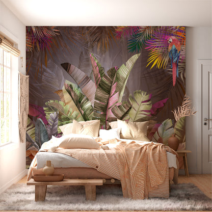 Mural Hojas Tropicales Coloridas  - MT437