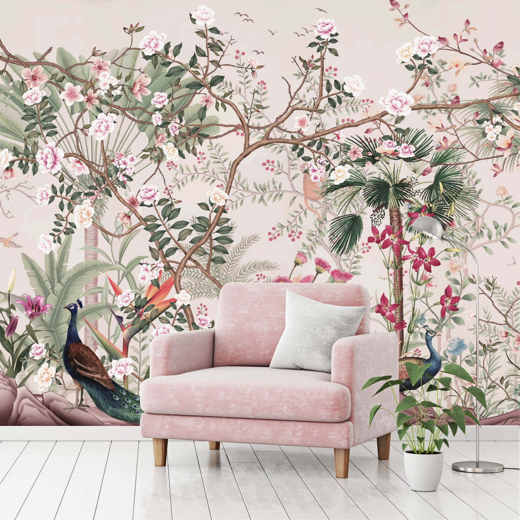 Mural Jardín Tropical con Flores Silvestres - MT570