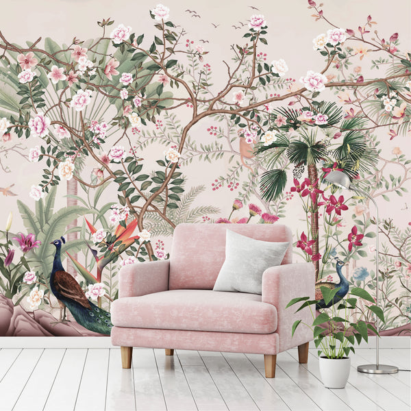 Mural Jardín Tropical con Flores Silvestres - MT570