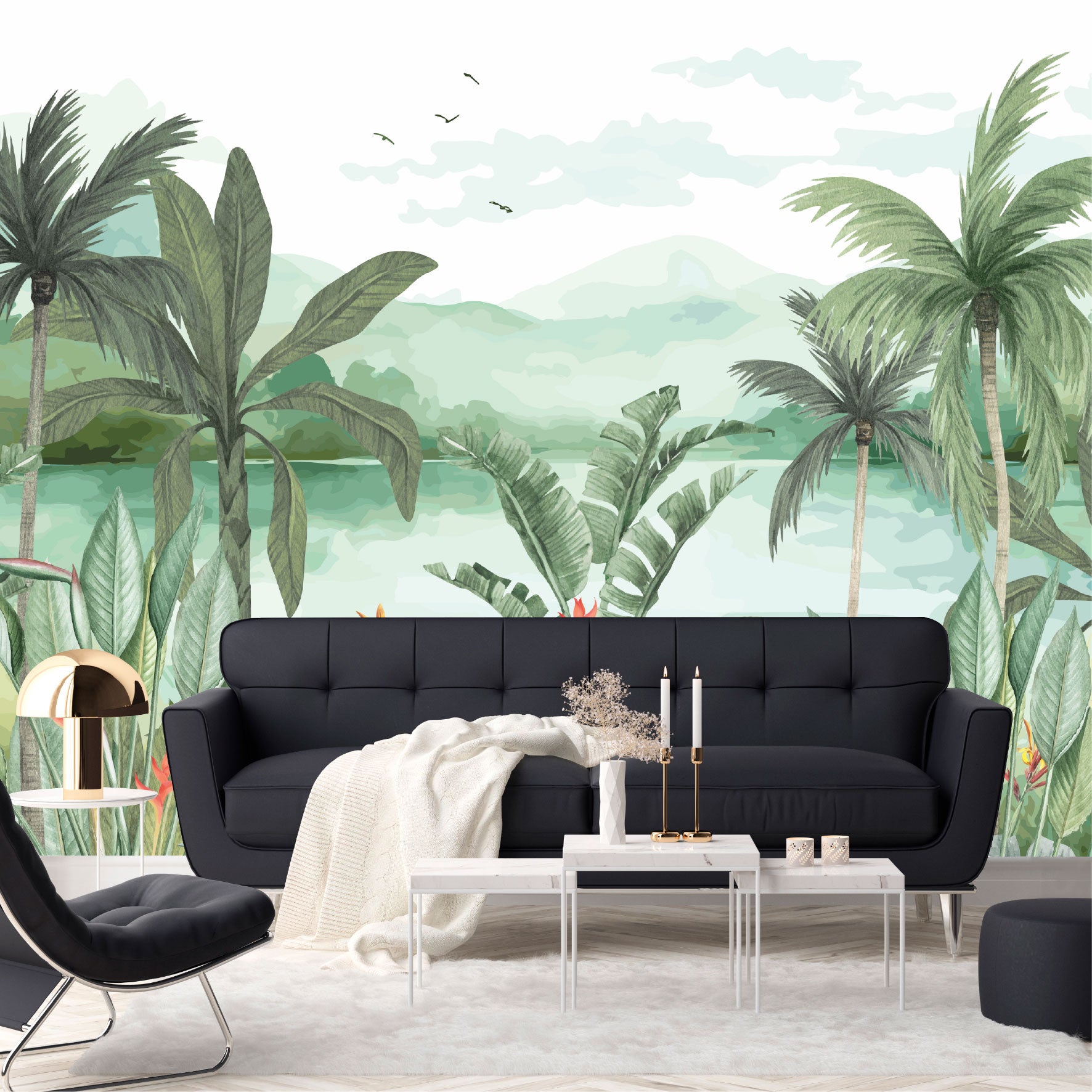 Mural Jungla Tropical Acuarelada - MT573