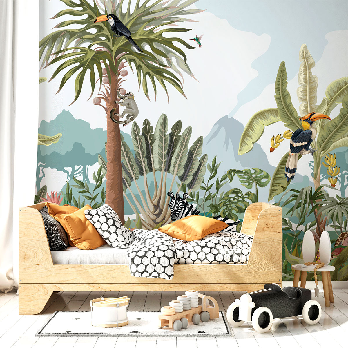 Mural Selva Tropical con Animales - MT133